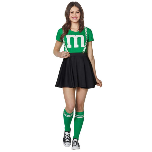 Green adult clothing football uniform cheerleading uniform dress sports clothing suit