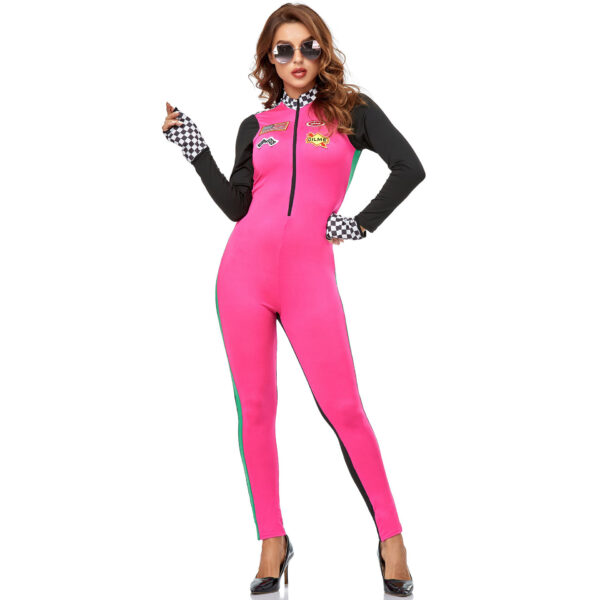 Pink  football baby cheerleading costume car model clothing racing girl motorcycle jumpsuit