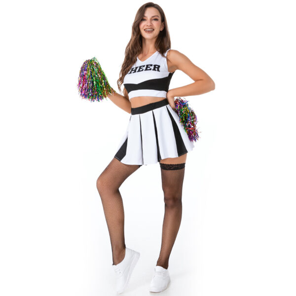 Cheerleading clothing, black and white  baby cheerleading uniforms, party carnival games stage performance clothing - Image 2