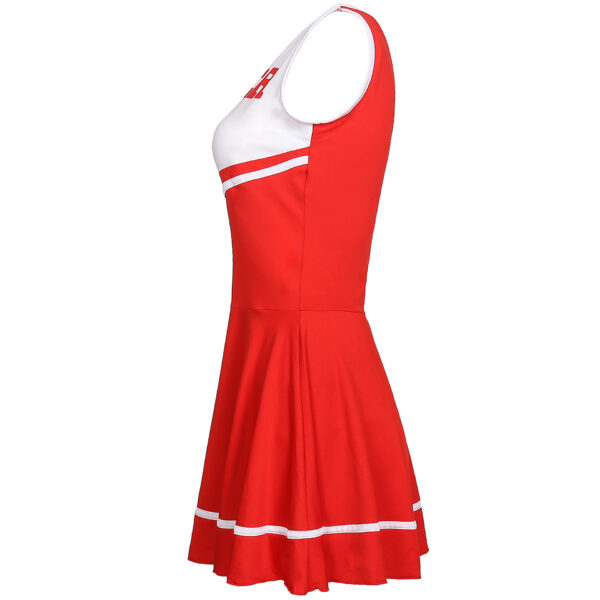 Women's Red Cheerleading Uniform Game Role Play Cheerleading Costume - Image 2