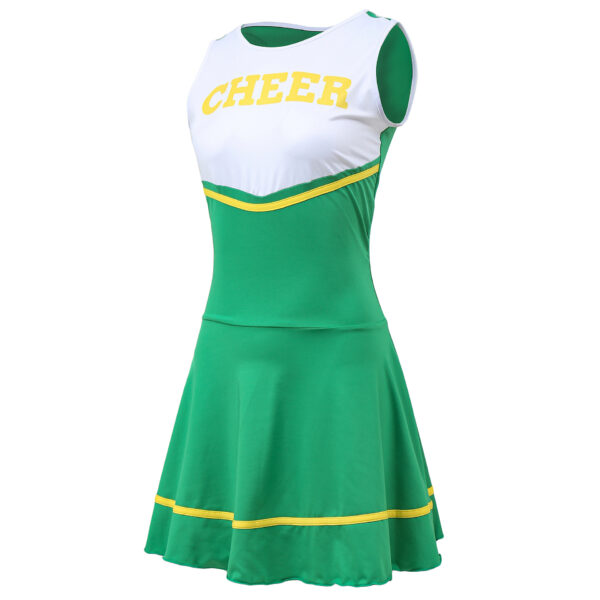 Women's Green Cheerleading Uniform Game Role Play Cheerleading Costume - Image 2