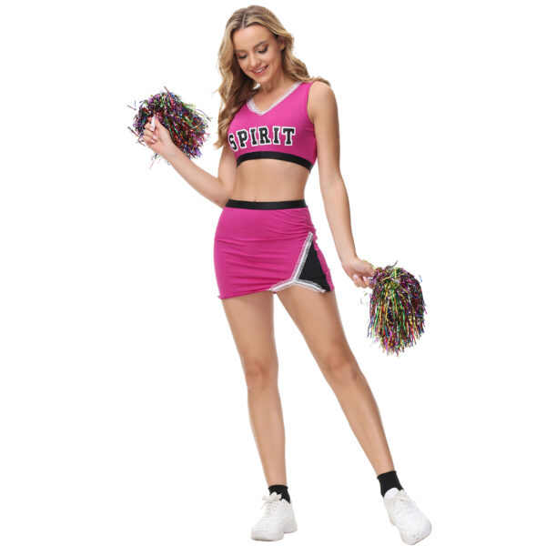 Purple  female cheerleading costume cheerleading uniform stage performance costume